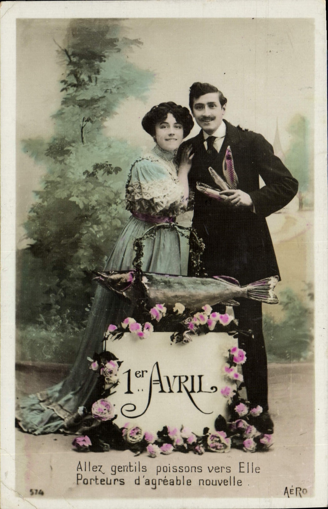CPA Fantaisie Femme 1er Avril 