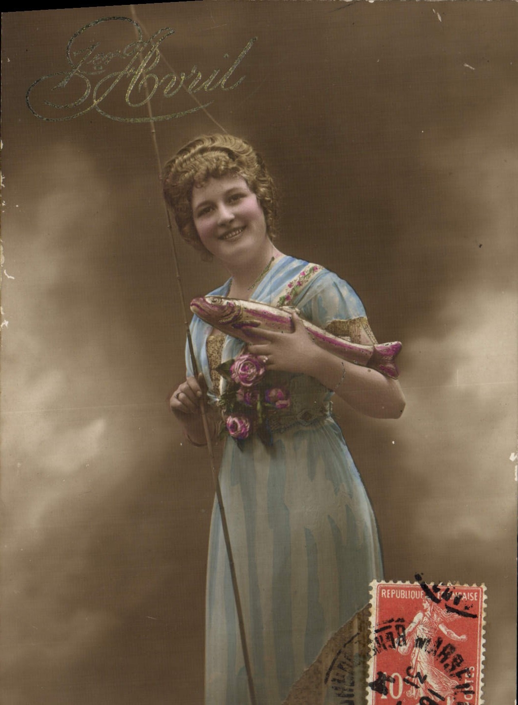 CPA Fantaisie Femme 1er Avril 