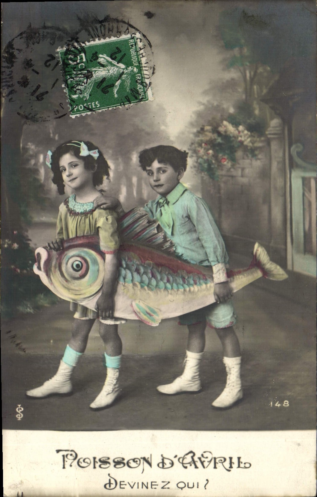 CPA Fantaisie Enfants 1er Avril 