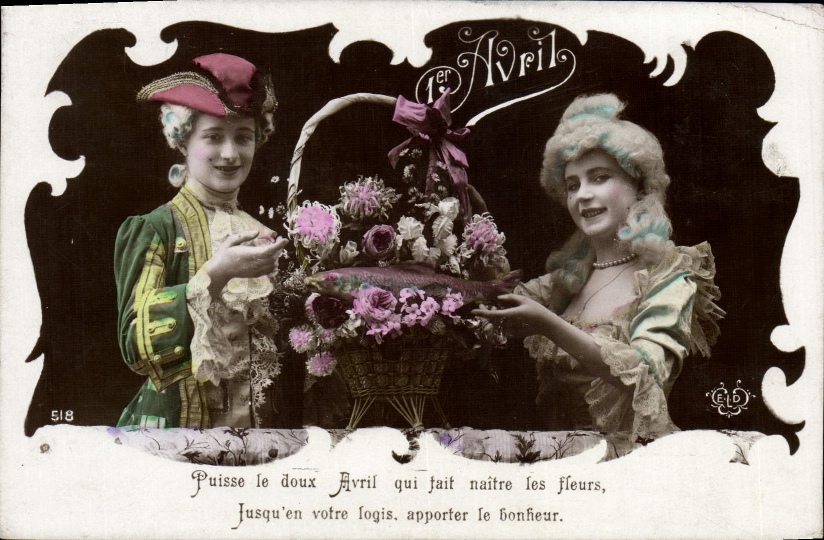 Vintage Postcard Fantasy April 1st Children