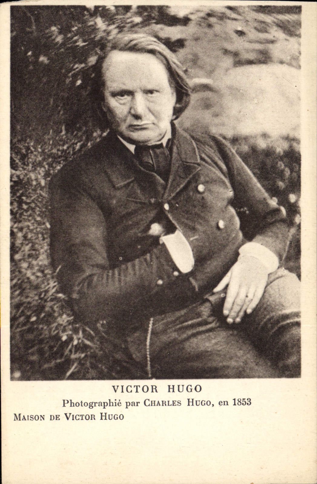 Postal Victor Hugo fotografió por Charles Hugo 1853 Casa de Victor Hugo