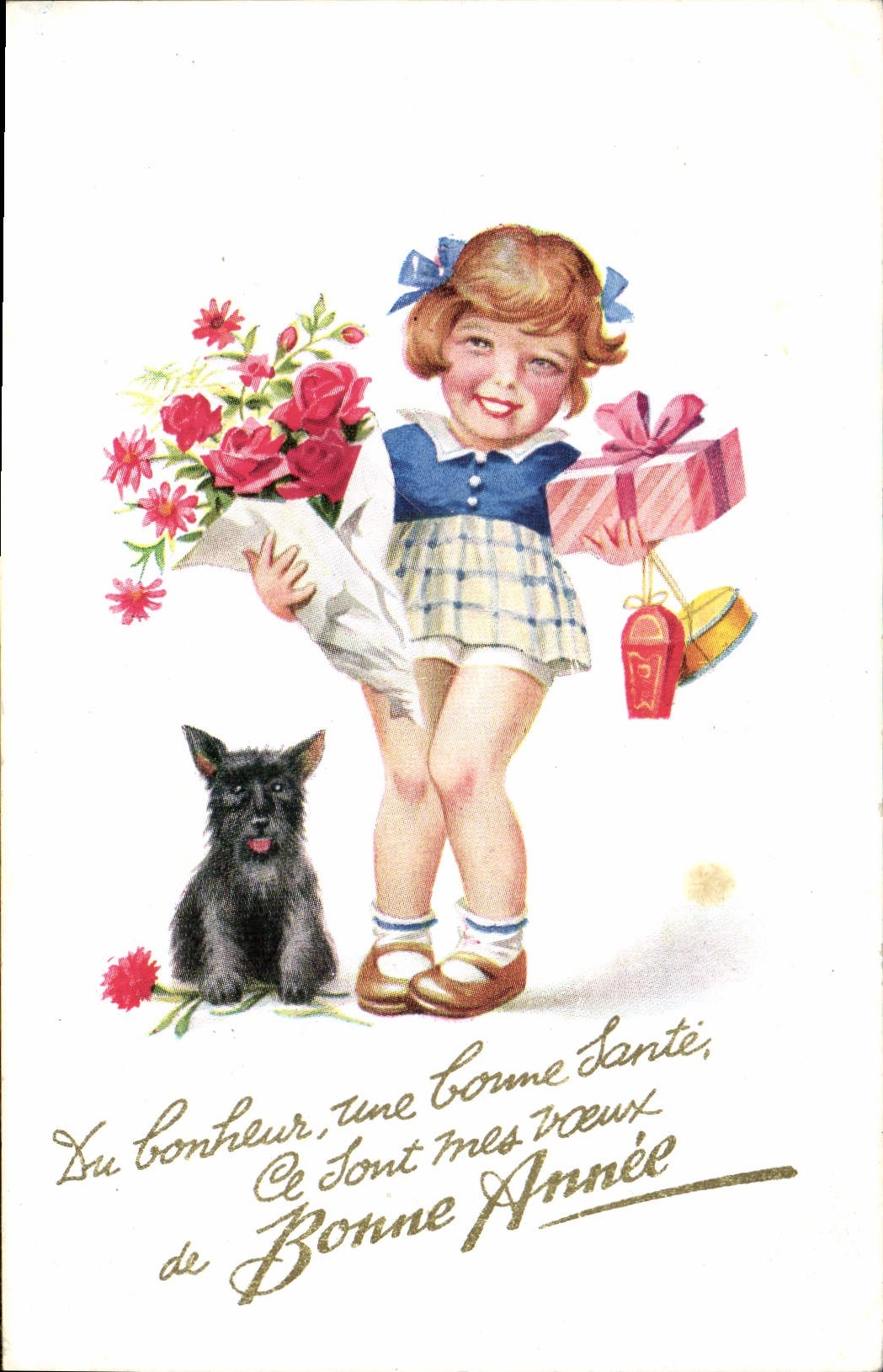 CPA Chiens Chien Enfant 