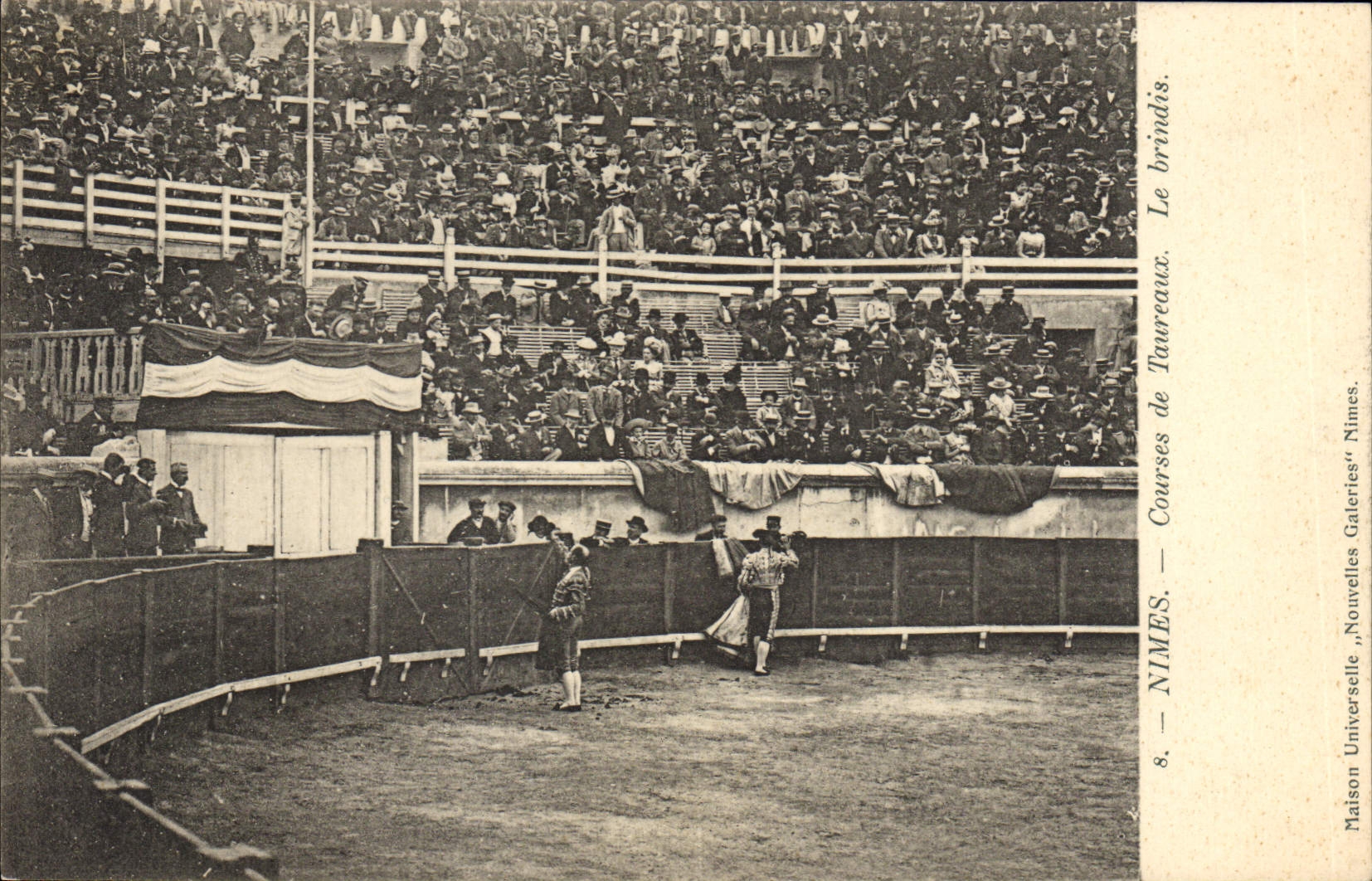 Vintage Postcard Bullfight Bullfight Nimes the brindis