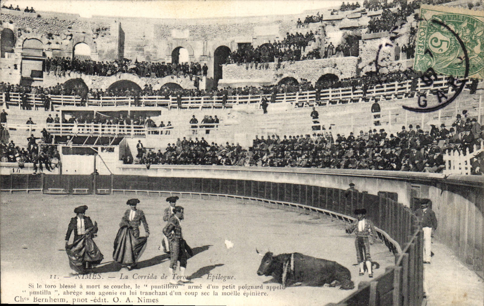 CPA Corrida Course de taureaux Nimes La corrida de Toros Epilogue