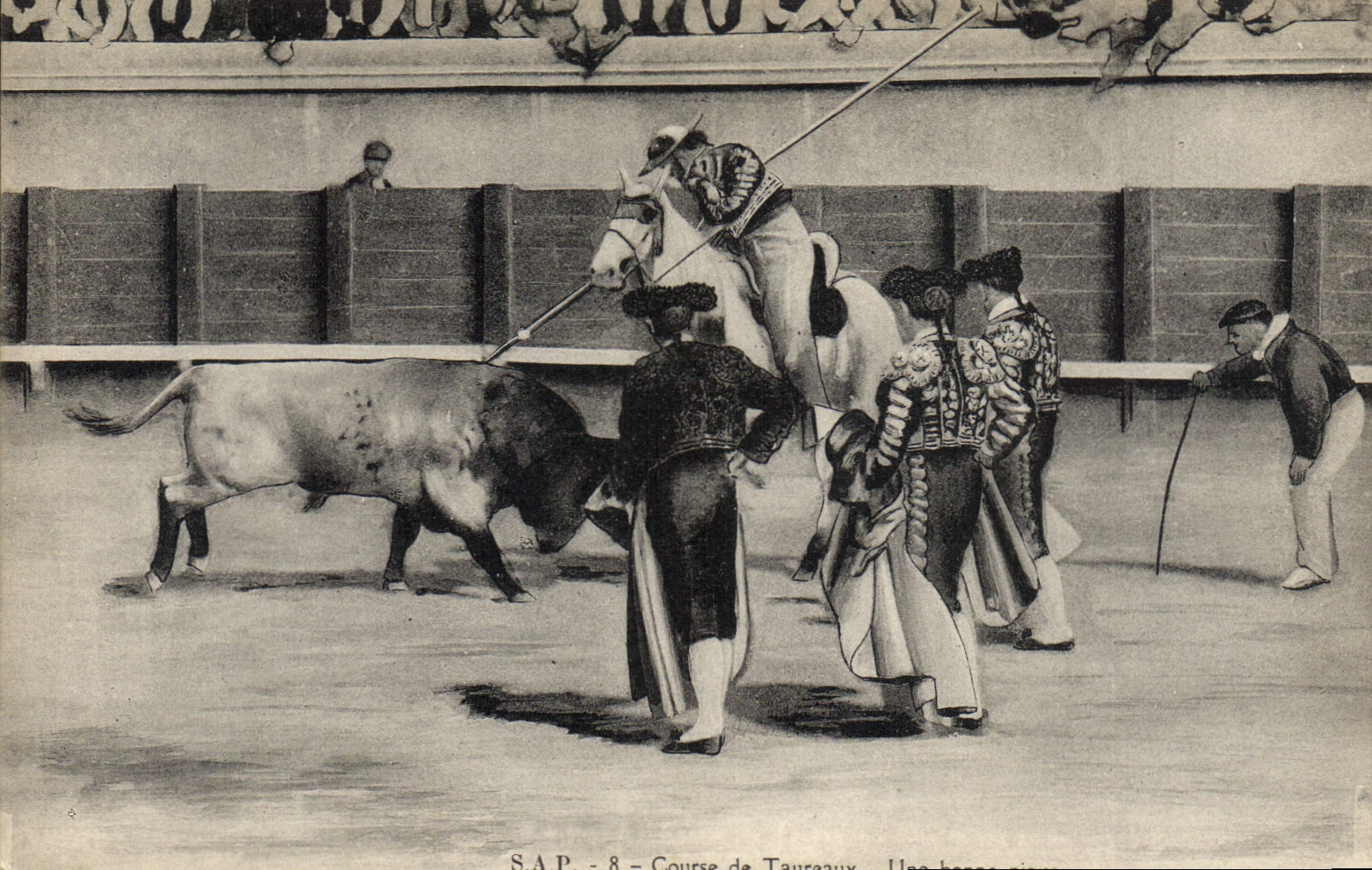CPA Corrida Course de taureaux Une bonne pique 