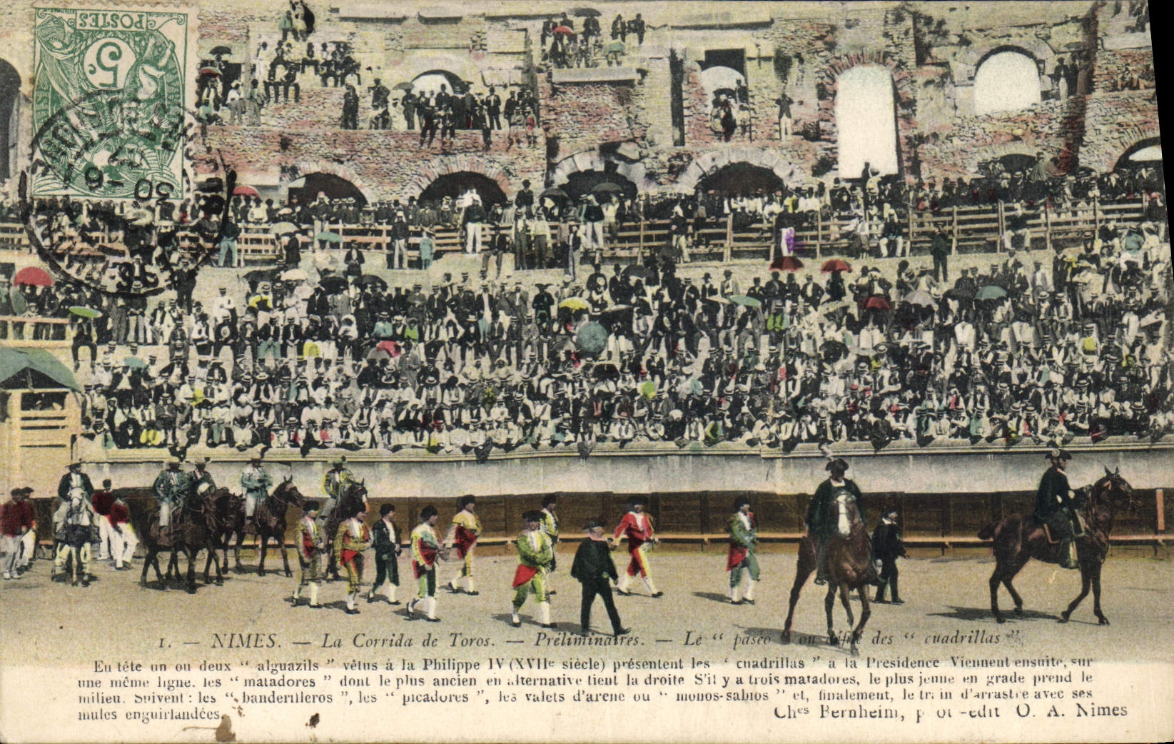 CPA Corrida Course de taureaux Nimes La corrida de toros Preliminaires 