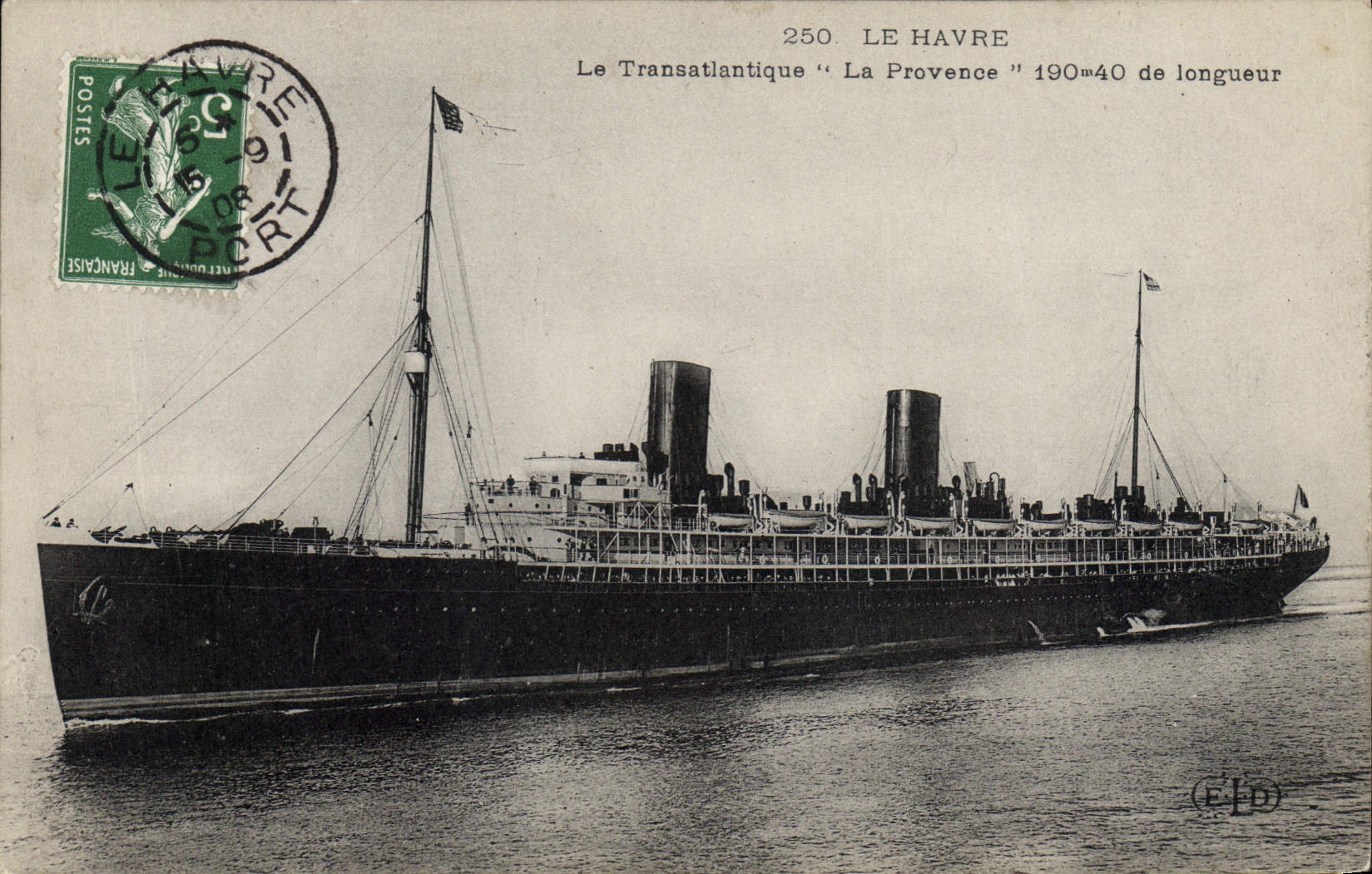 CPA Bateau Paquebot Le Havre Le Transatlantique La Provence