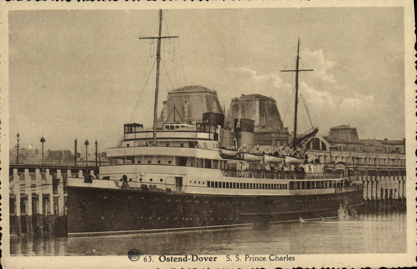 CPA Bateau Paquebot SS Prince Charles Ostend Dover