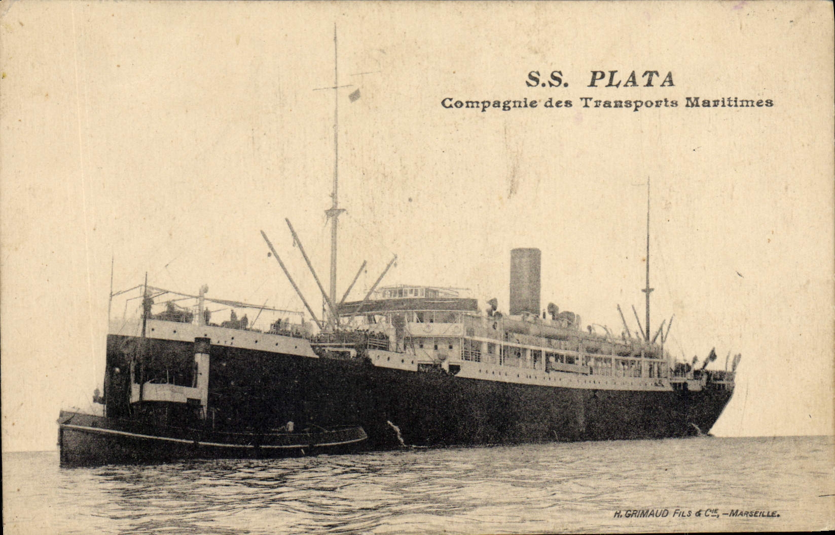 CPA Bateau Paquebot SS Plata 