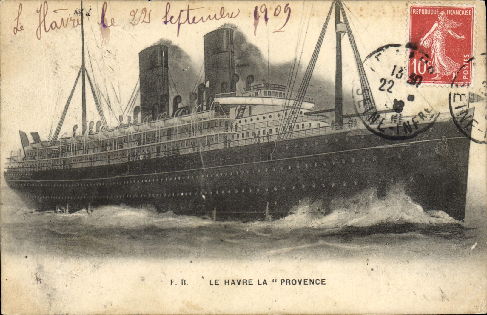 CPA Bateau Paquebot Le Havre La Provence
