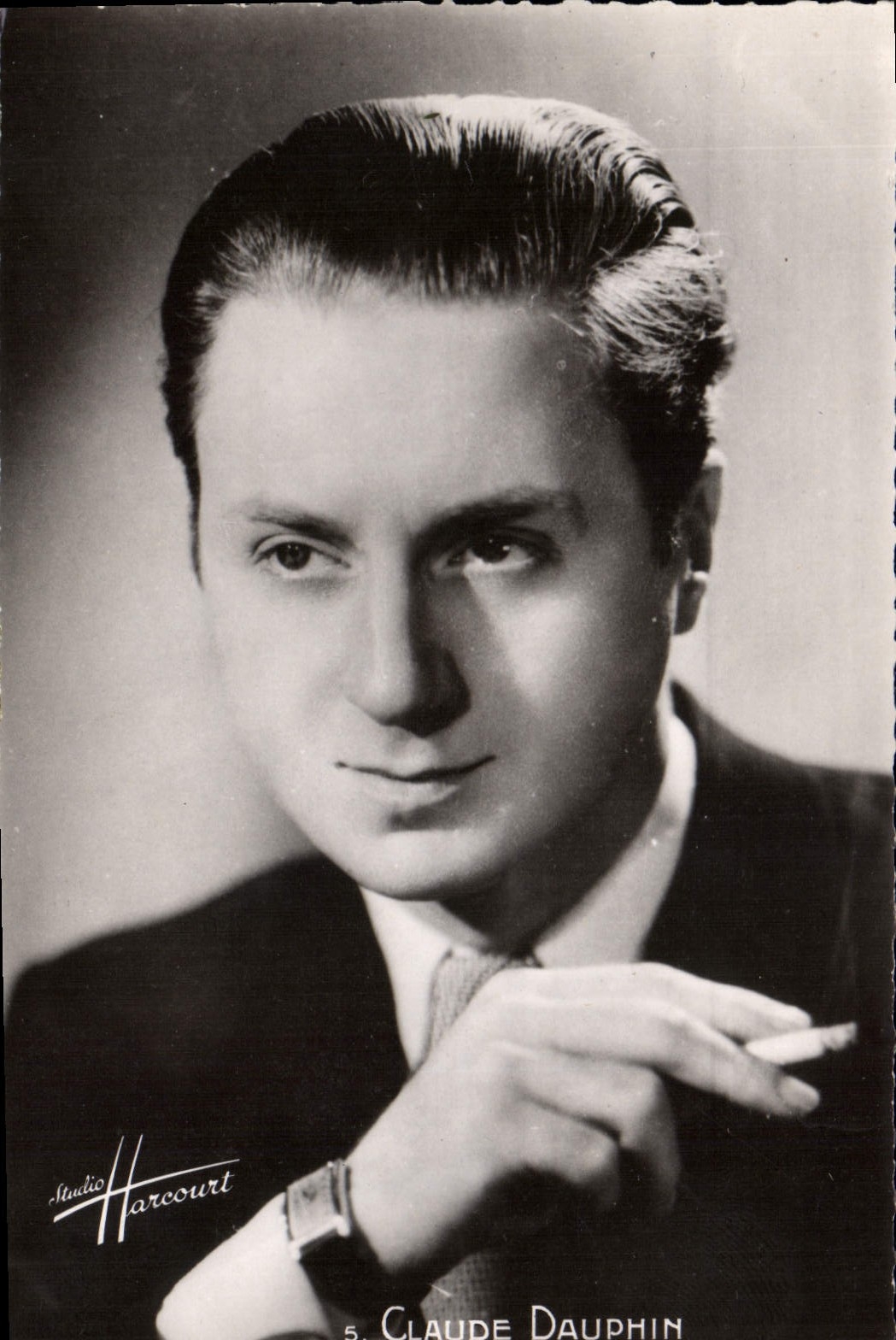 Postal Cine Claude Dauphin Cigarette Tabaco