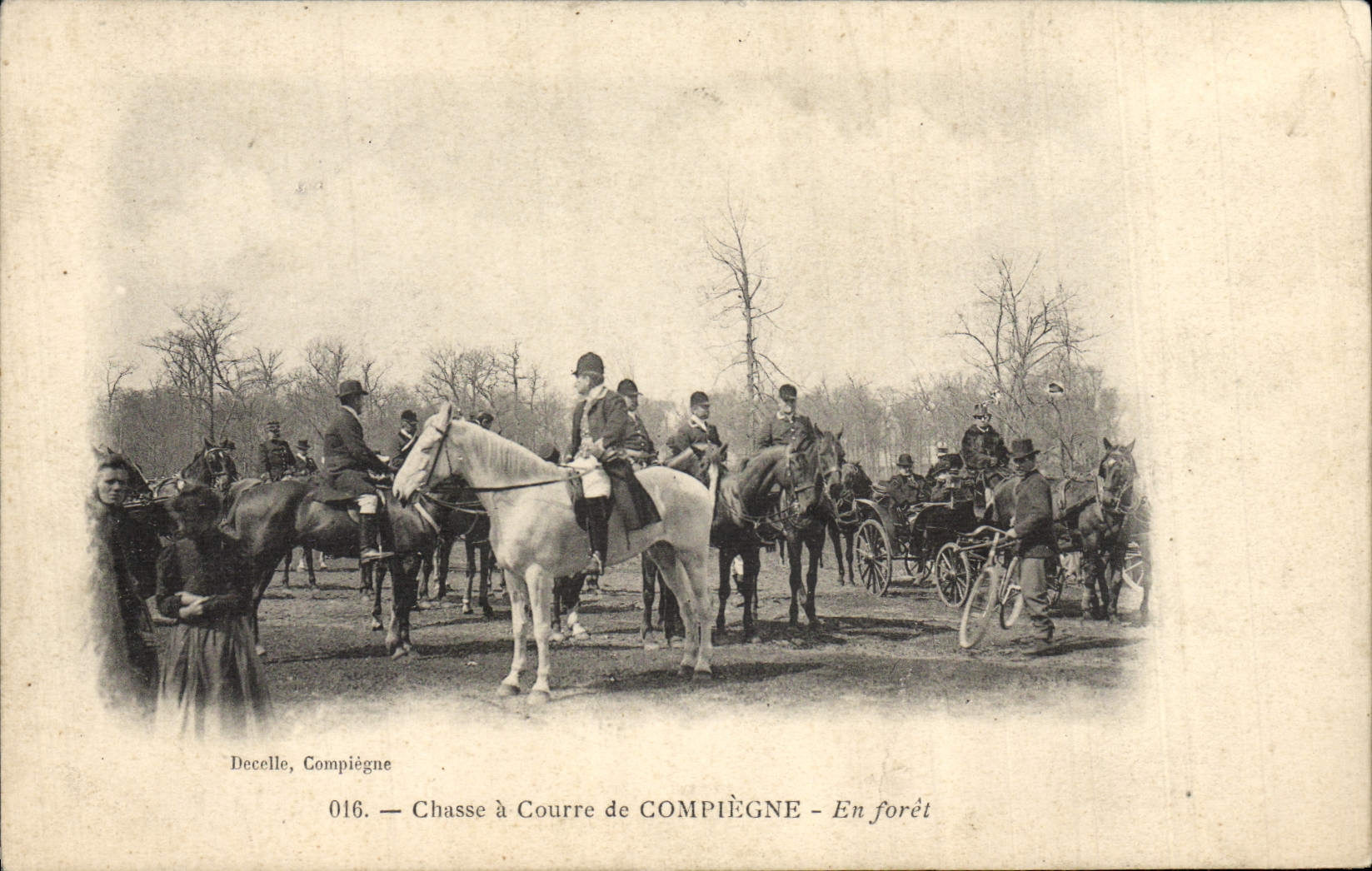 CPA Chasse a courre de Compiegne En foret 