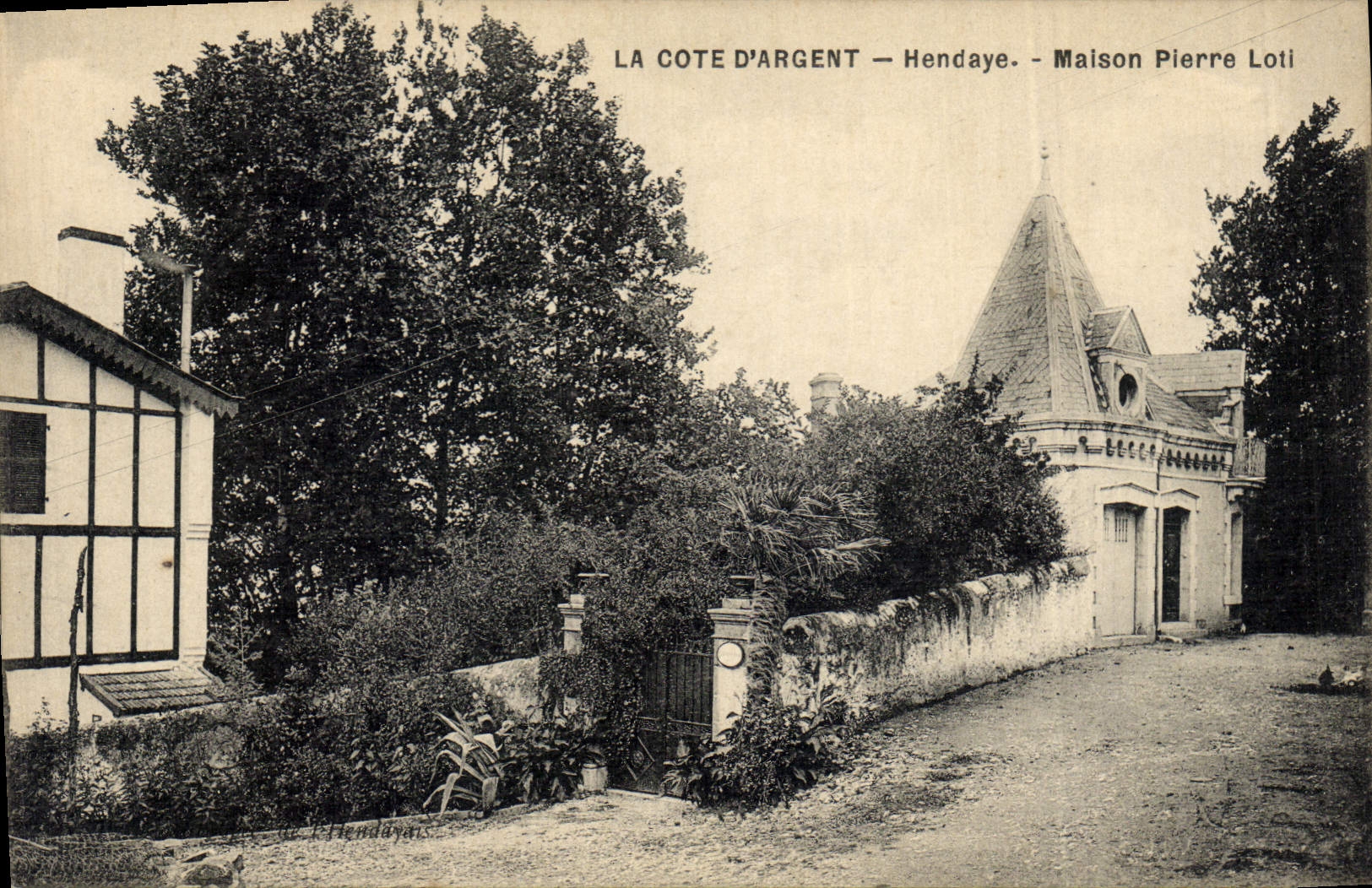 Vintage Postcard Pierre Parcelled out Hendaye House