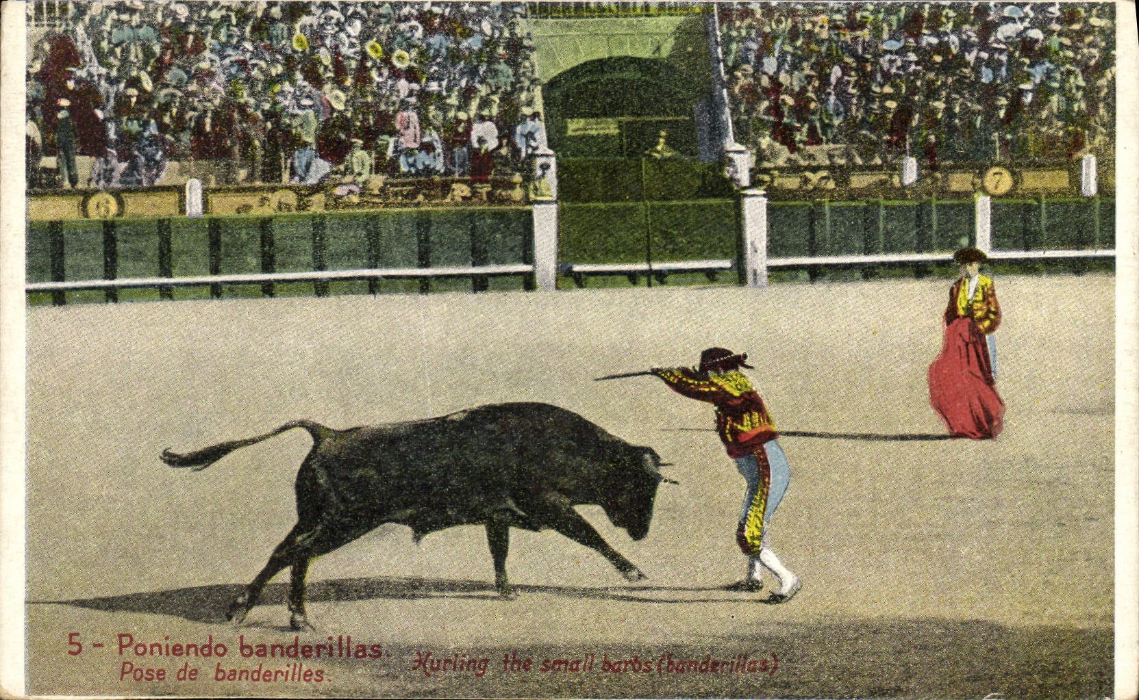 CPA Corrida Course de taureaux Poniendo banderillas Pose de banderilles