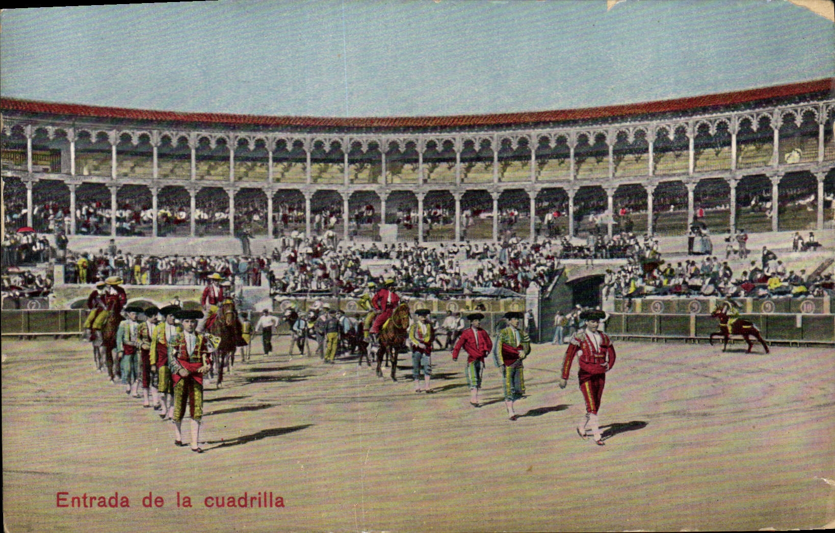 CPA Corrida Course de taureaux Entrada de la cuadrilla 
