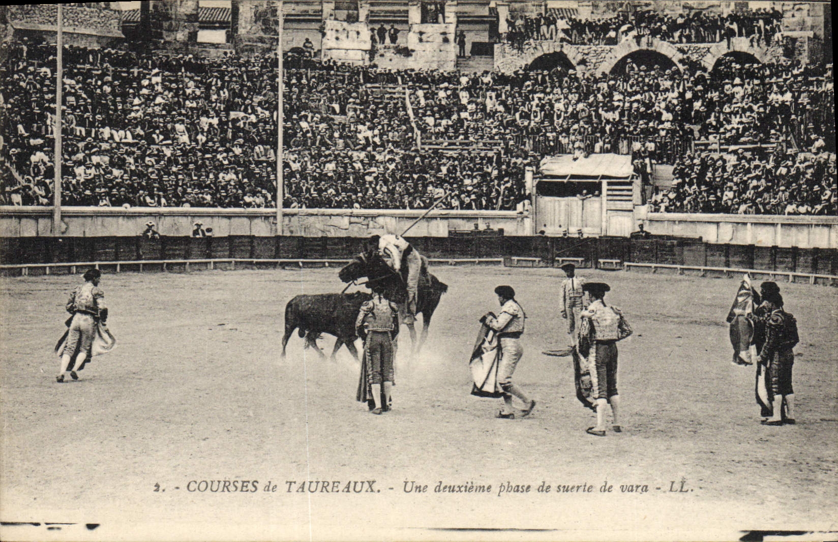 Postal Corrida Corrida de toros una segunda fase de suerte de vara