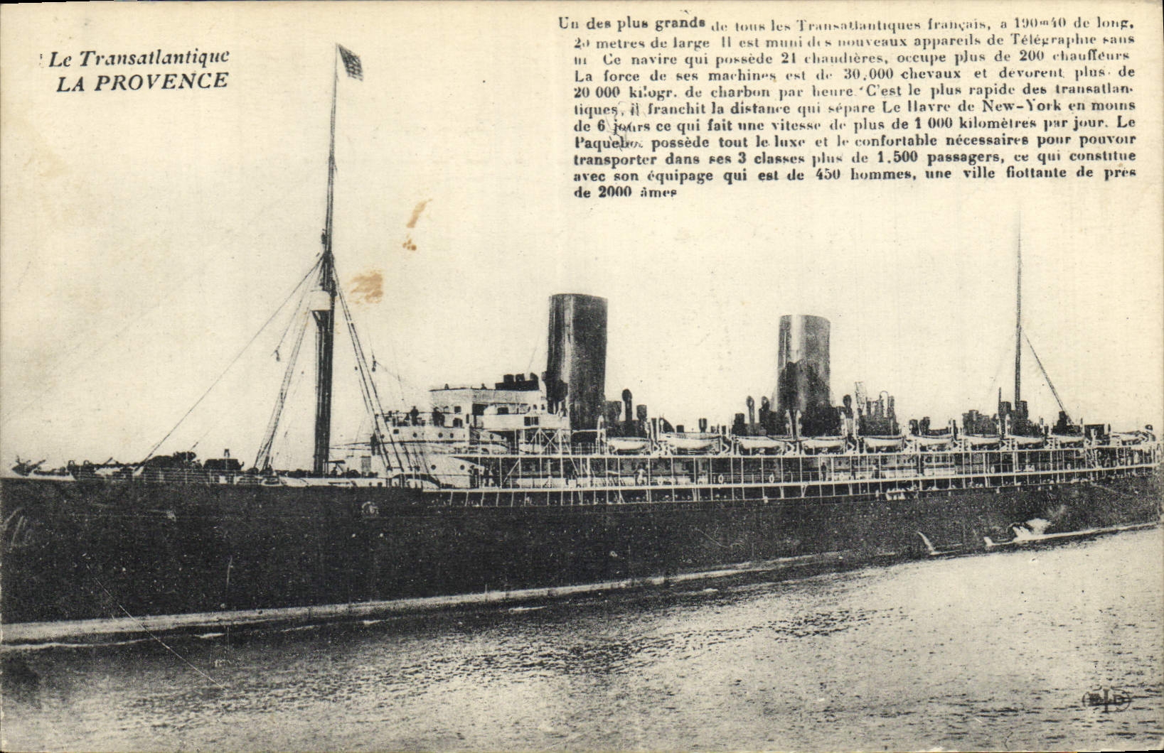 CPA Bateau Paquebot Transatlantique La Provence