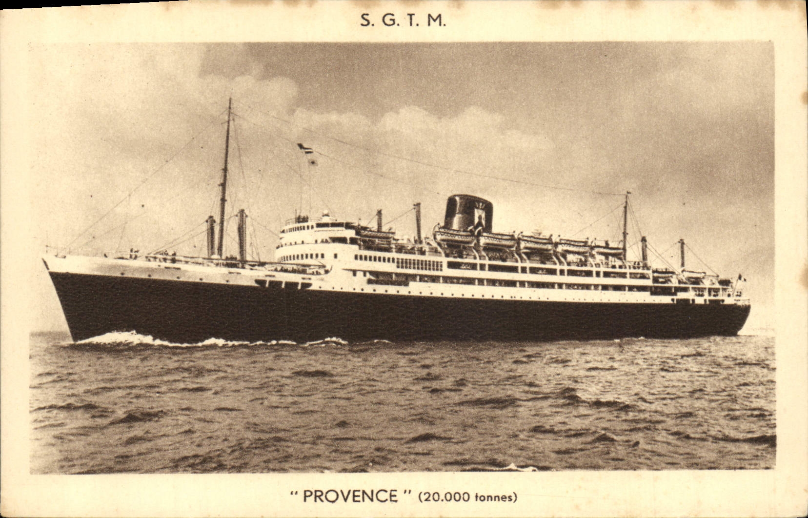 CPA Bateau Paquebot Provence SGTM 