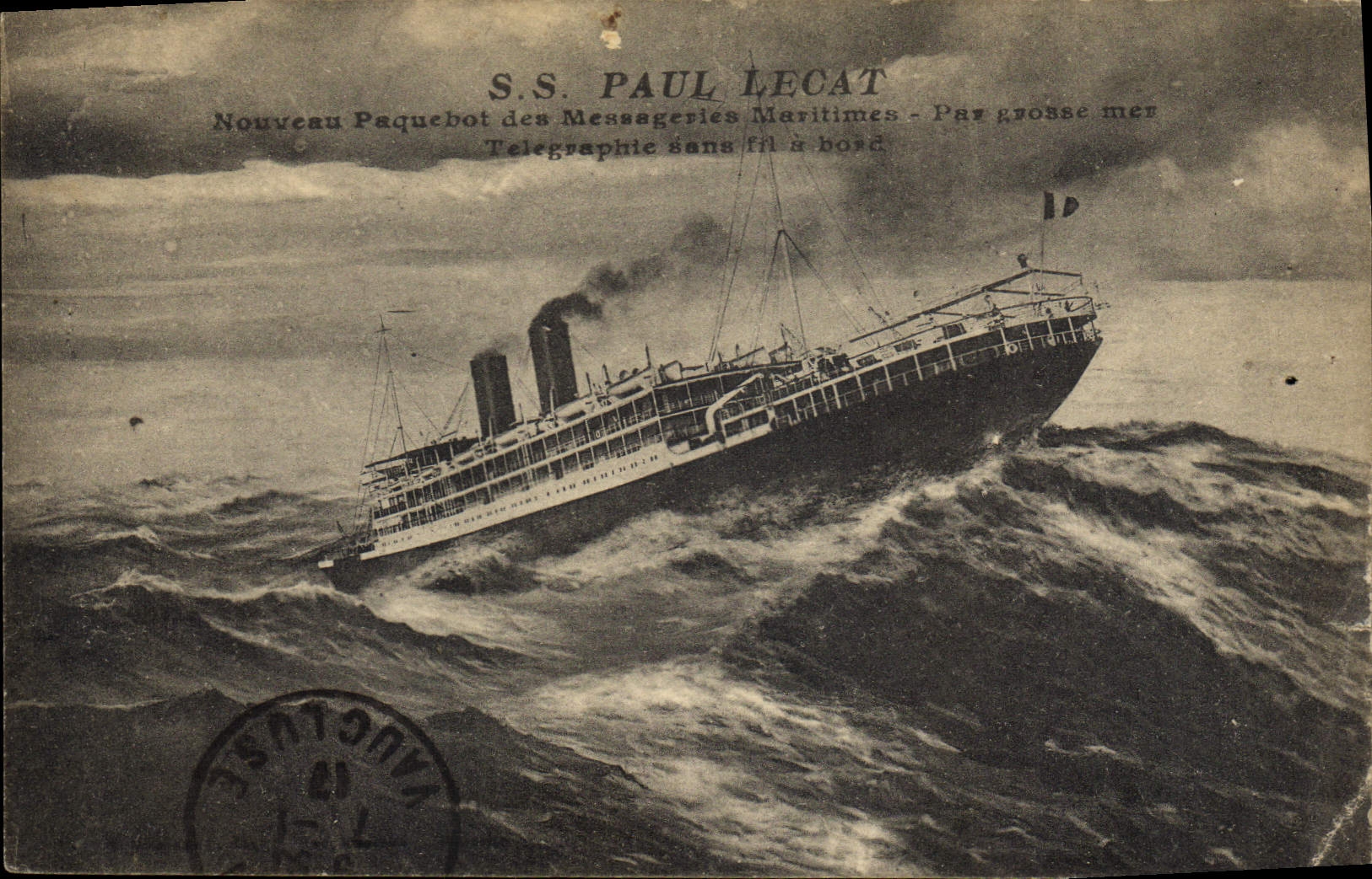 CPA Bateau Paquebot SS Paul Lecat Messageries Maritimes 