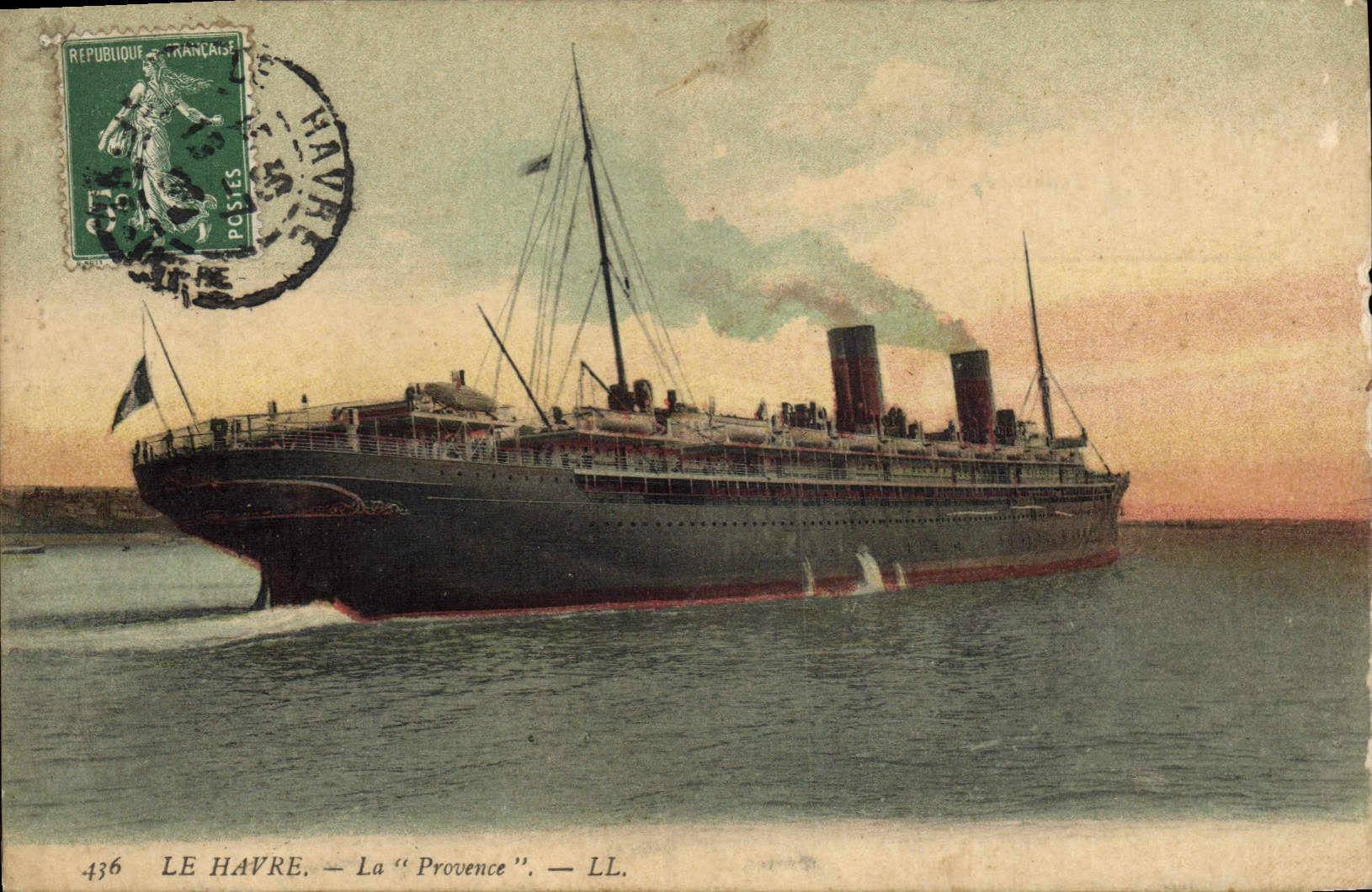 CPA Bateau Paquebot Le Havre La Provence 