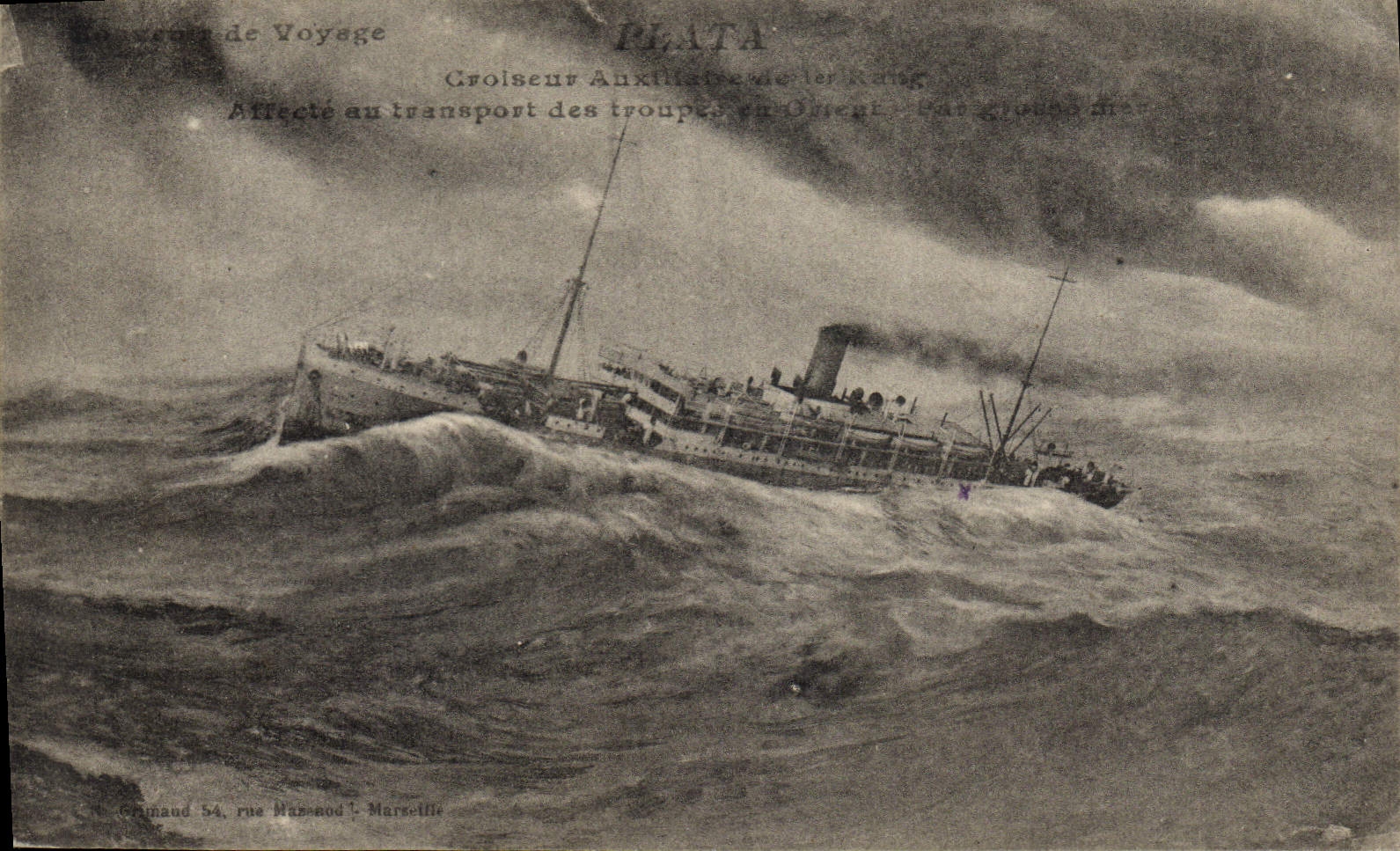 CPA Bateau Paquebot Plata Croiseur auxiliaire de 1er rang 