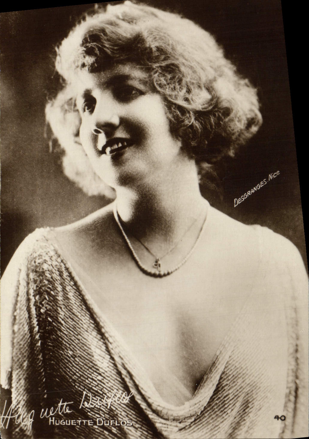 CPM Cinema Huguette Duflos 