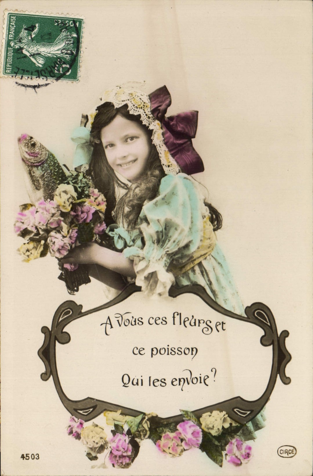 CPA Fantaisie Poisson 1er Avril Enfant 