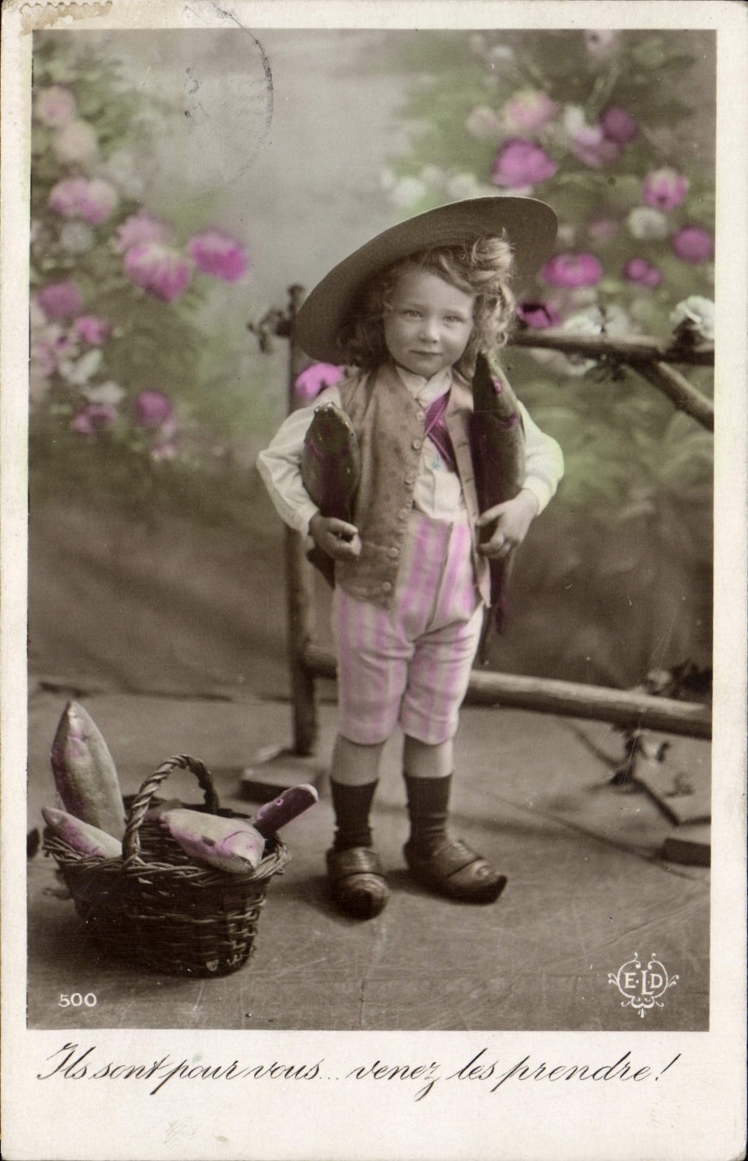 CPA Fantaisie Poisson 1er Avril Enfant 