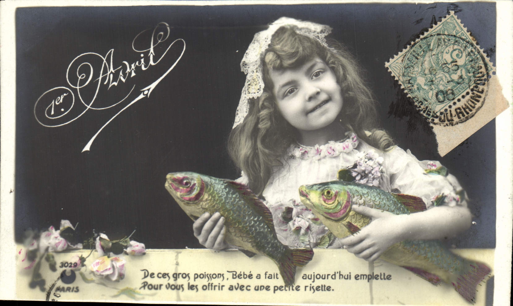 CPA Fantaisie Poisson 1er Avril Enfant 