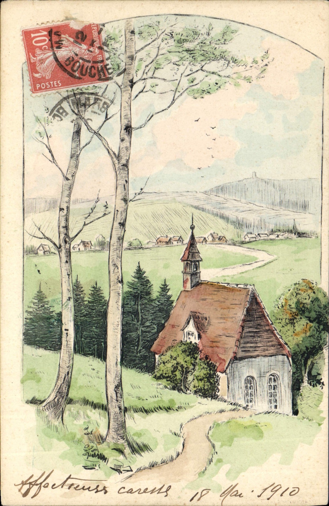 CPA Fantaisie Maison 