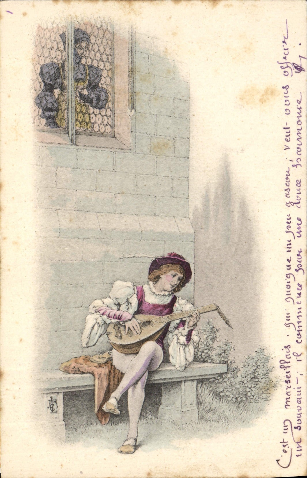 CPA Fantaisie Troubadour 