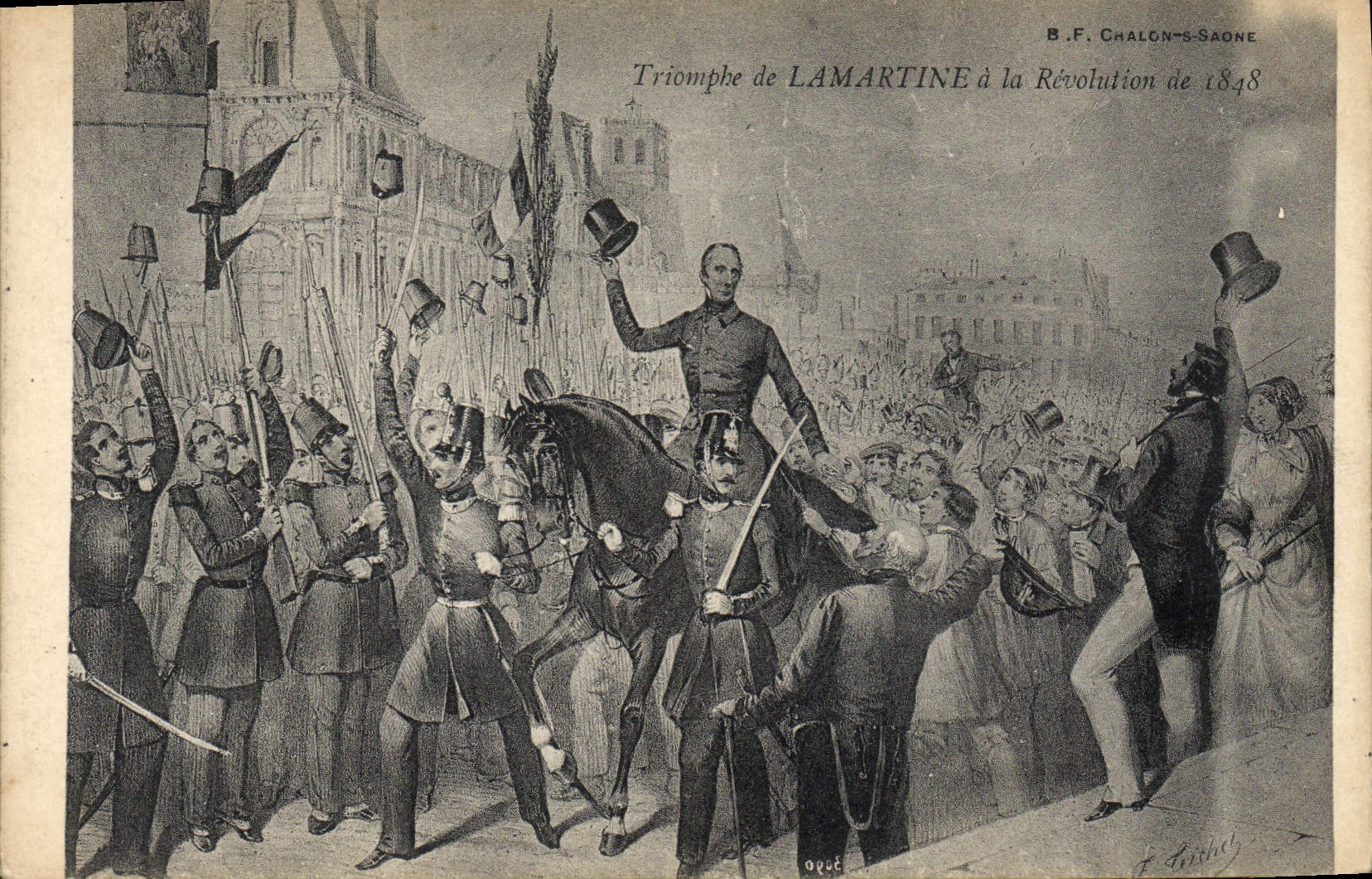CPA Triomphe de Lamartine a la Revolution de 1848 