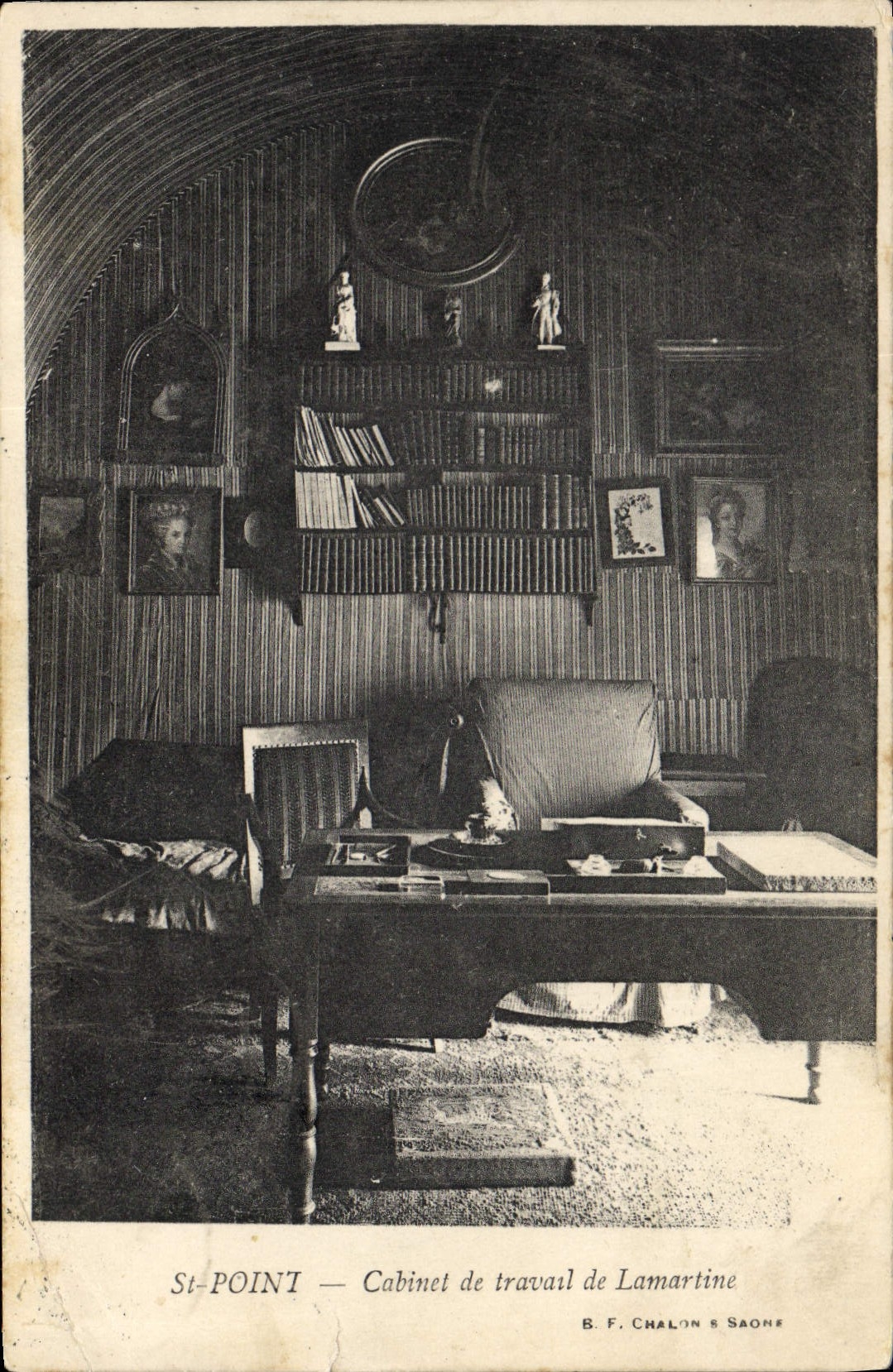 Postal Santo Punto Gabinete de trabajo de Lamartine