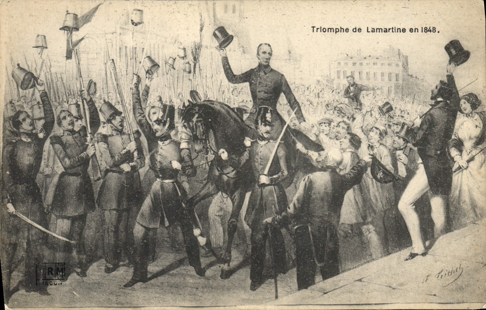 CPA Triomphe de Lamartine en 1848 