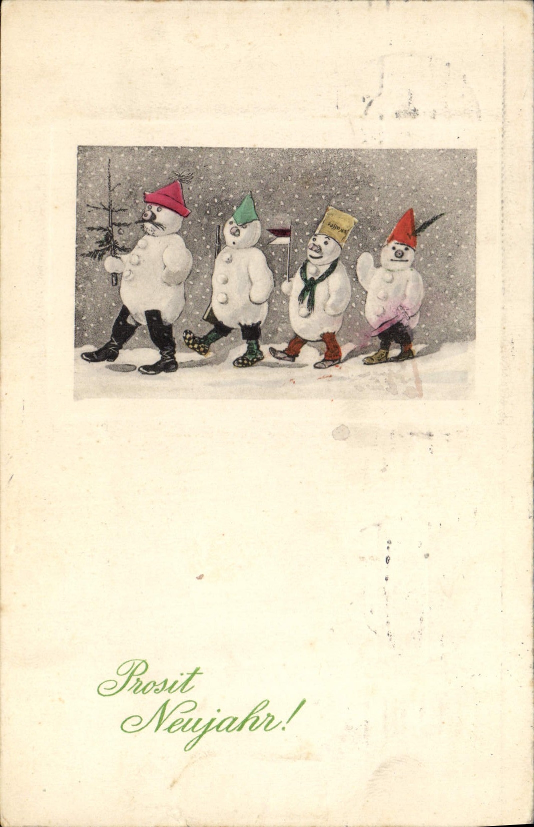 CPA Bonhomme de neige 