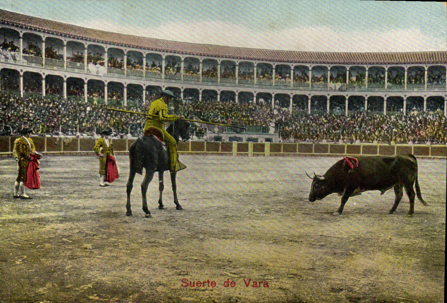 CPA Corrida Course de taureaux Suerte de Vara
