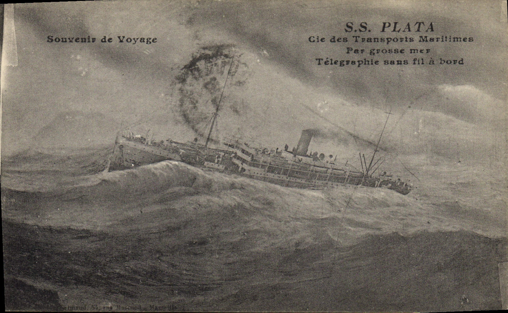 CPA Bateau Paquebot SS Plata 