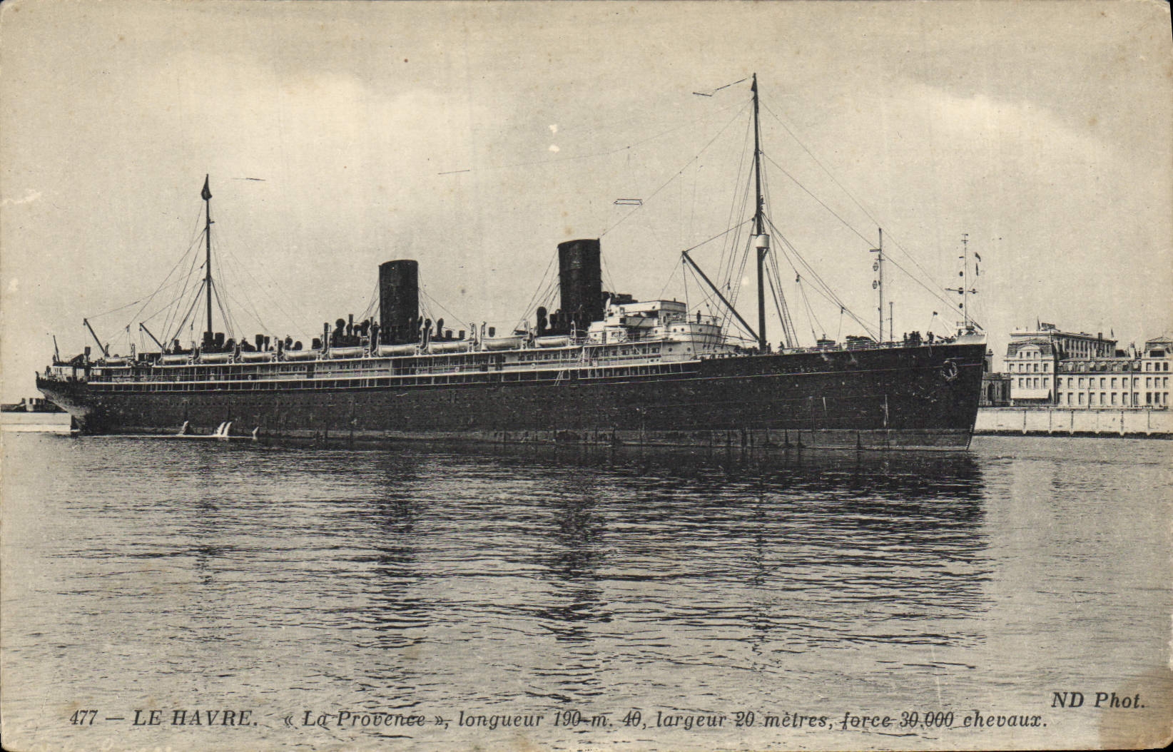 CPA Bateau Paquebot Le Havre La Provence