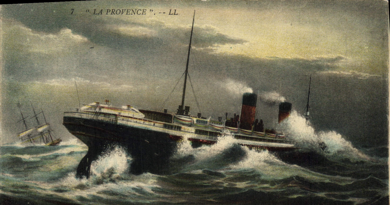 Vintage Postcard Boat La Provence Steamer