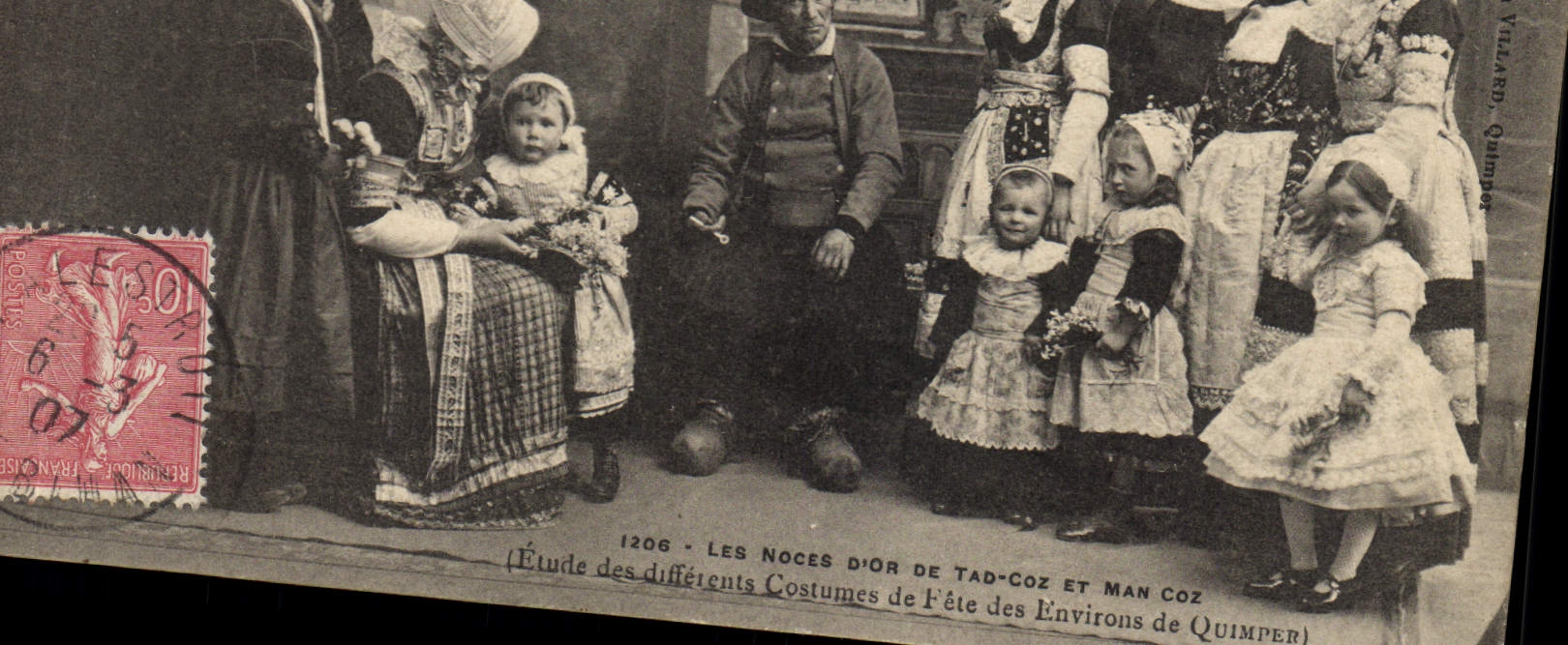 CPA Folklore Les noces d'or de Tad Coz et Man Coz Mariage Quimper 