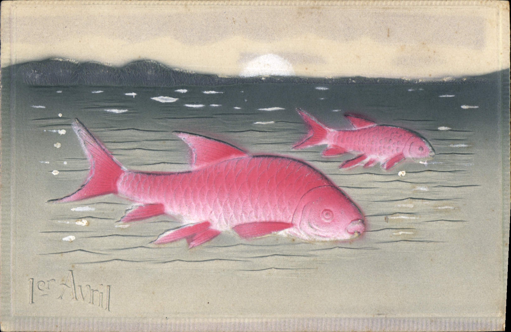 CPA Fantaisie Paques Poisson 