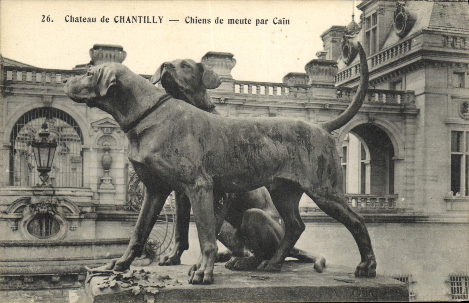 CPA Chasse a courre Chantilly Chiens de meute par Cain Chiens Chien