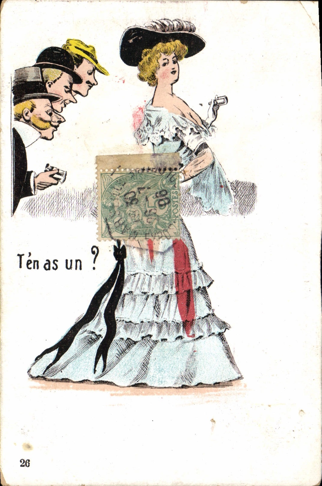 CPA Fantaisie Illustrateur Femme T'en as un ?