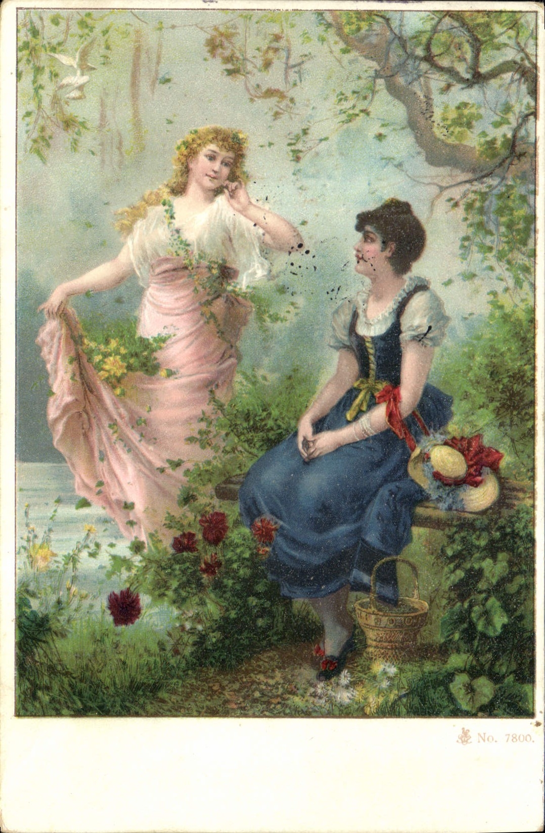 CPA Fantaisie Illustrateur Femmes