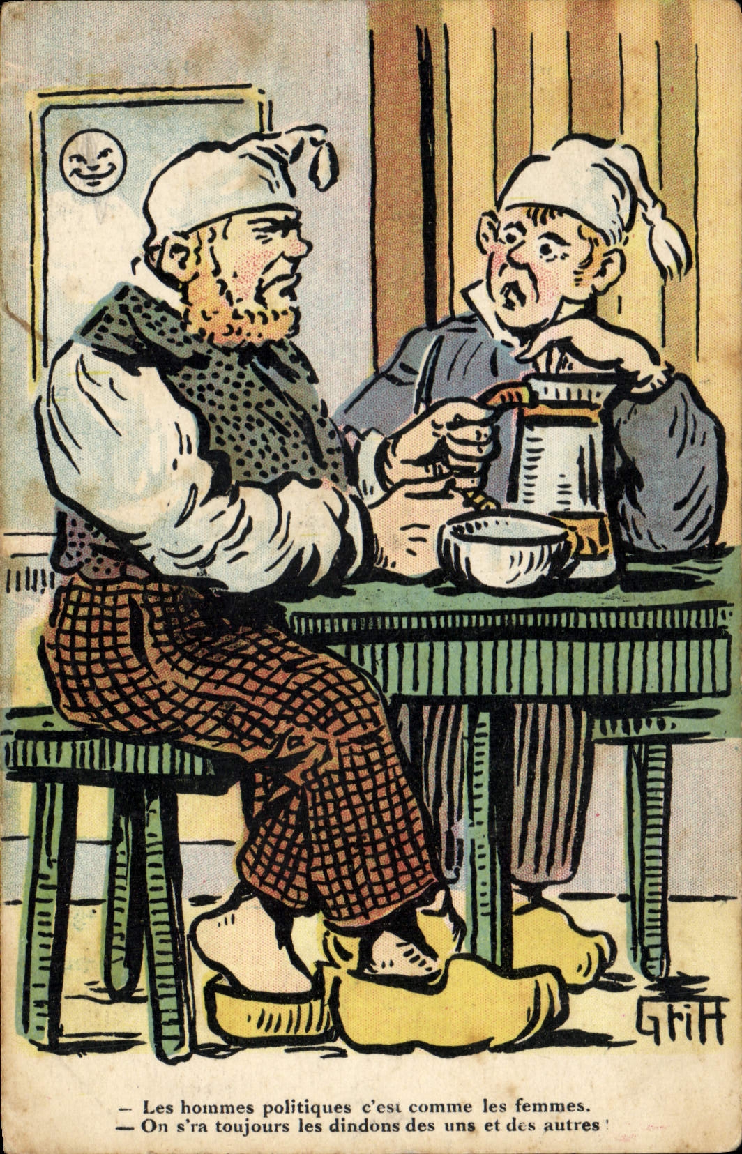 CPA Fantaisie Illustrateur Griff Hommes