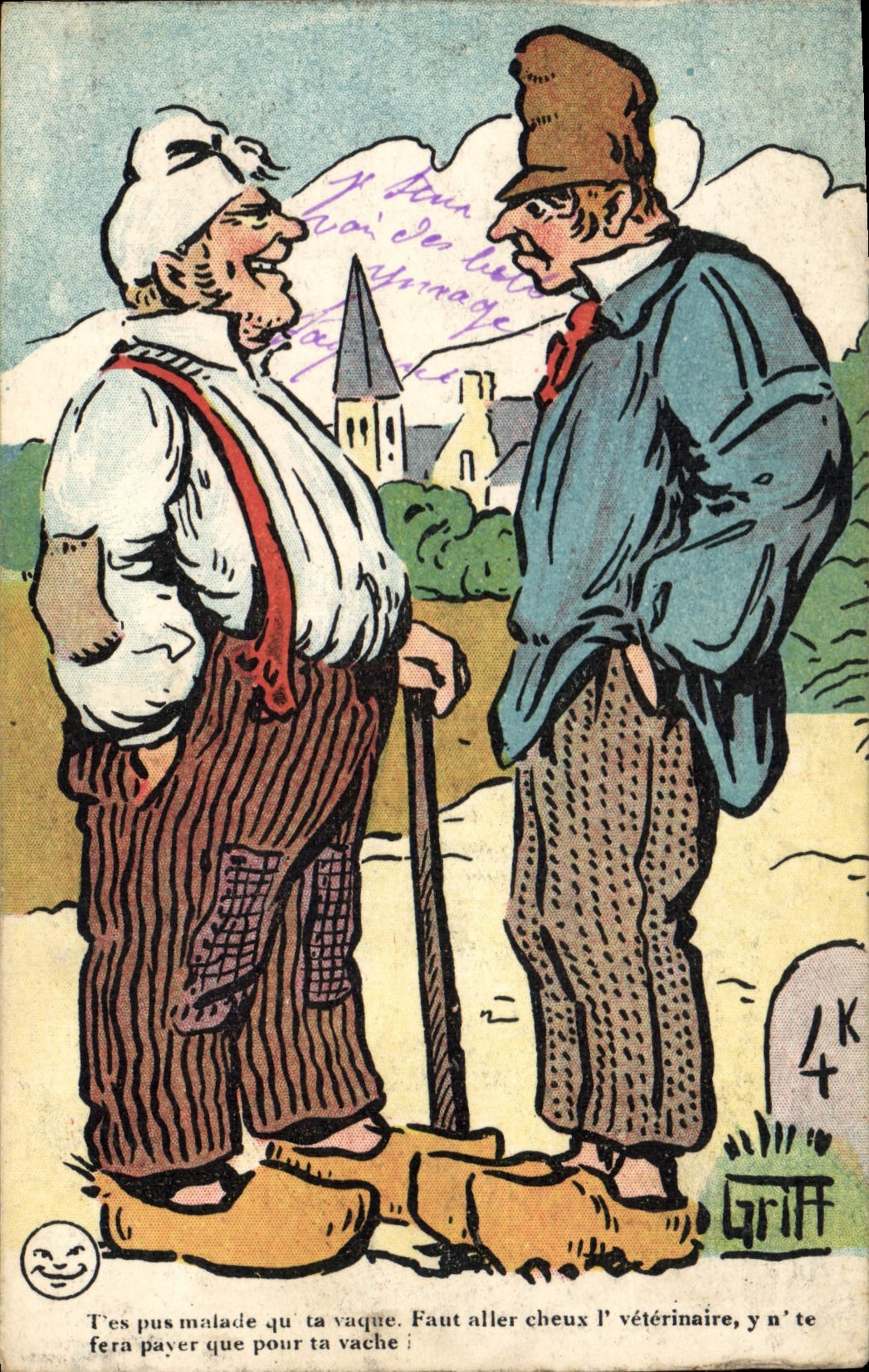 CPA Fantaisie Illustrateur Griff Hommes