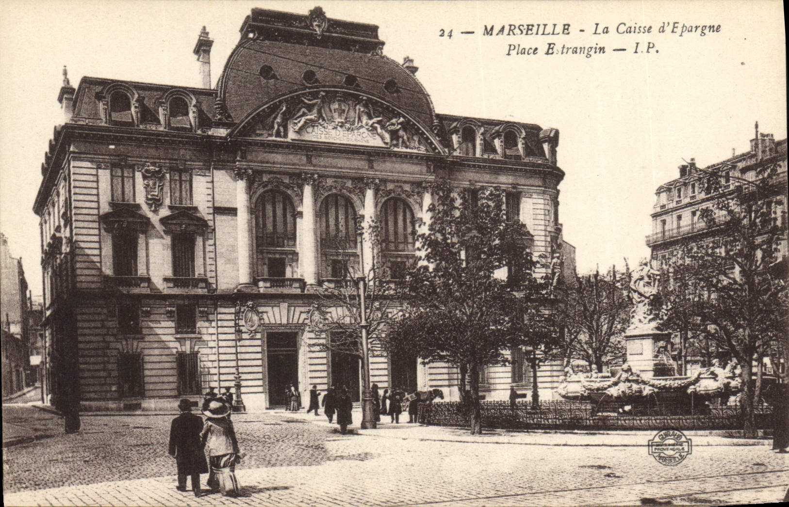 CPA Marseille La Caisse D'Epargne Place Estrangin 