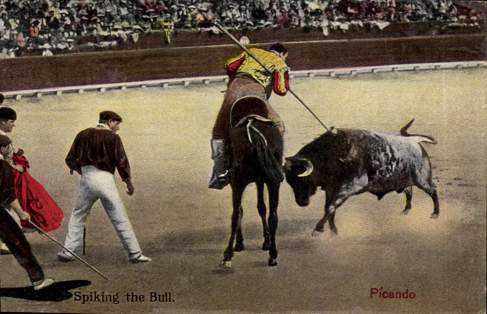 Vintage Postcard Bullfight Bullfight Picando