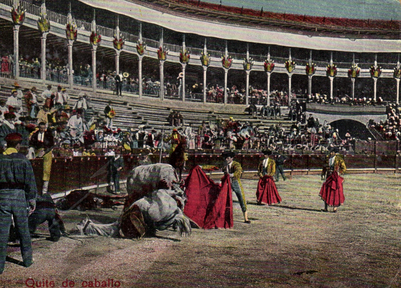 CPA Corrida Course de taureaux Quite de caballo 