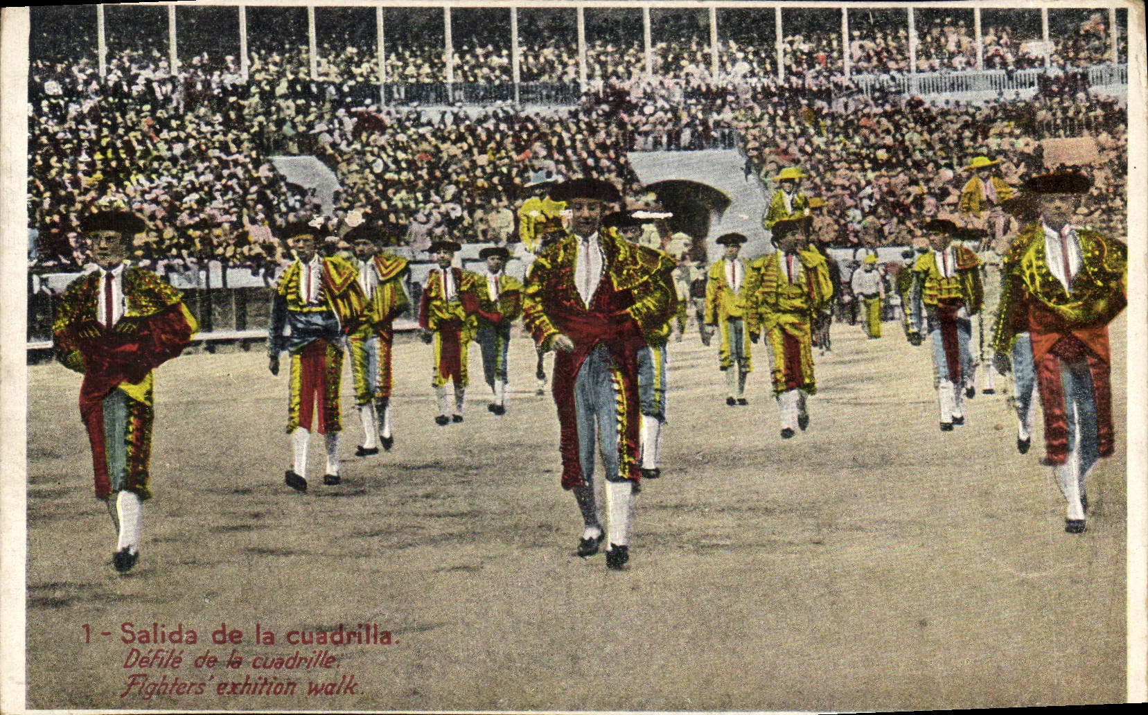 CPA Corrida Course de taureaux Salida de la cuadrilla 